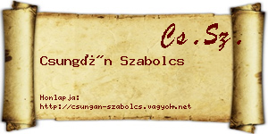 Csungán Szabolcs névjegykártya